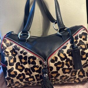 Aqua Madonna Leather Satchel Bag w/dust bag